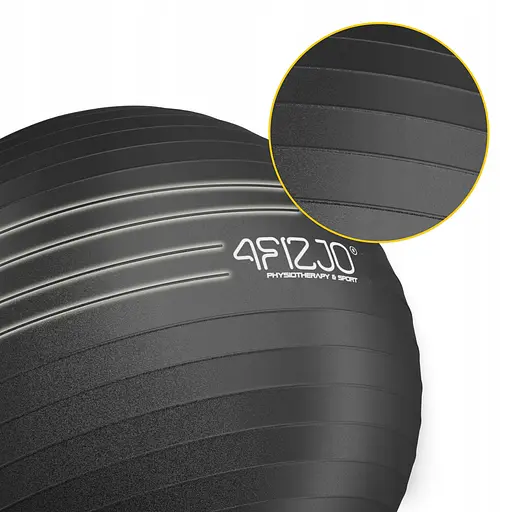 М'яч для фітнесу (фітбол) 4FIZJO 75 см Anti-Burst Black (P-5907739316370) - фото 4