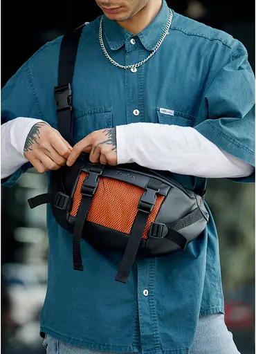 Чоловіча поясна сумка бананка Sambag 38х21 см sum0022763 - фото 5