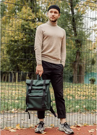 Мужской рюкзак Sambag RollTop LTTm зеленый 43 х 31 х 14 см (24238007m) - фото 10