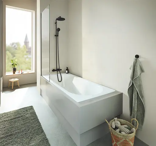 Душевая система с термостатом для ванны Grohe Tempesta System 250 266722431, Черный матовый - фото 4