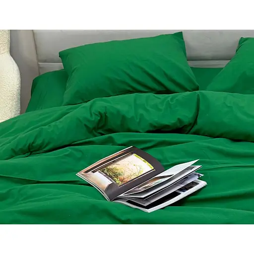 Підковдра Ecotton фланель Dark Green 180х215 см темно-зелений (25536) - фото 4