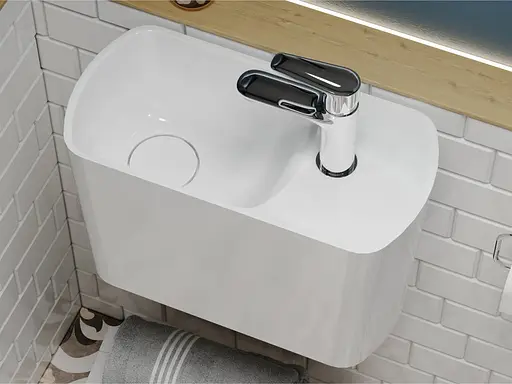 Умивальник Miraggio Helix L глянцевий 0001606, Білий - фото 2