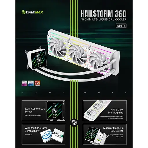 СВО GameMax HAILSTORM 360 WH (HAILSTORM 360 WH) - фото 11