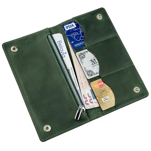 Кожаный портмоне Shvigel 19х9.5х1 см acs0016043 - фото 4