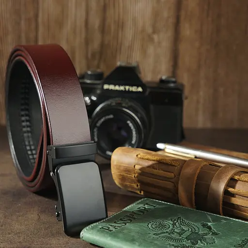 Ремінь шкіряний Vintage чоловічий 115х3,4 см acs0014798 - фото 5