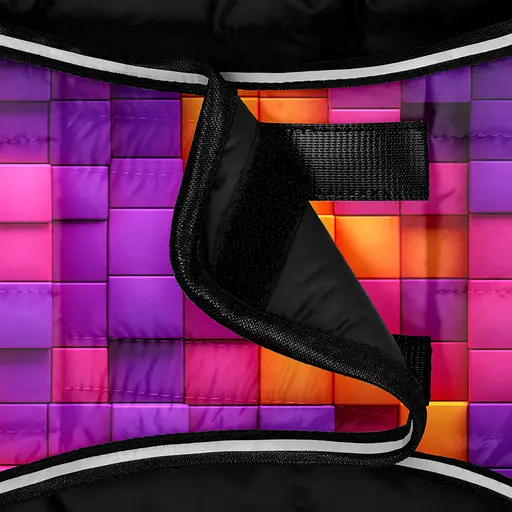 Курточка-накидка для собак Waudog Clothes, рисунок "Кубы 3Д", XS, А 26 см, B 33-41 см, С 18-26 см [CD] - фото 4