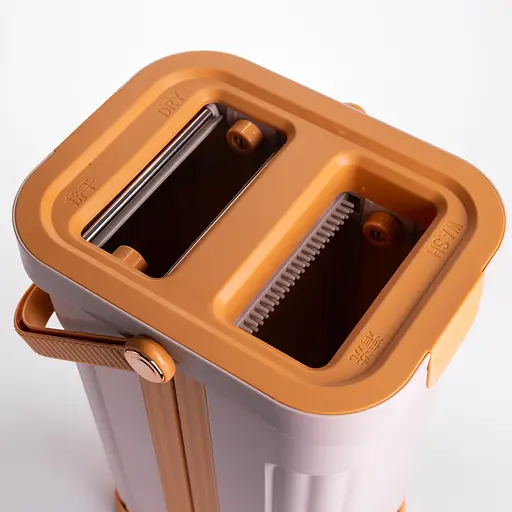 Швабра с ведром 16 л для мытья полов с отжимом плоская насадка из микрофибры набор для уборки дома ZhiyuCleanHP-35015-58 - фото 8