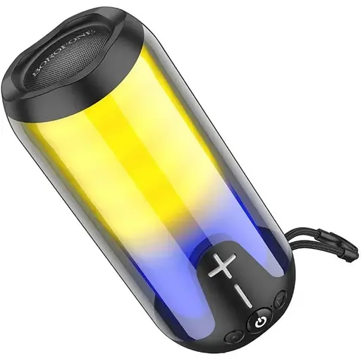 Портативна bluetooth колонка Borofone BR33 TWS з LED підсвічуванням чорний - фото 1