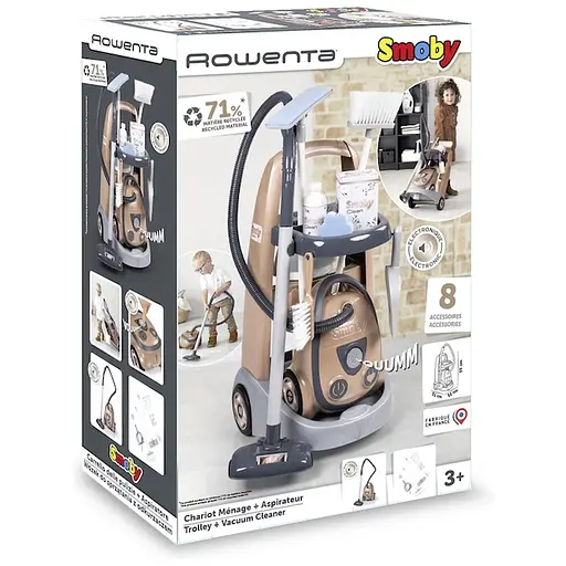 Ігровий набір Smoby Вiзок для прибирания Ровента з пилососом (7600330325) - фото 2