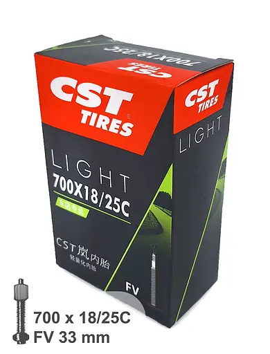 Камера велосипедная CST Light 28 (700x18/25C) FV 33 мм (G0001339) - фото 2