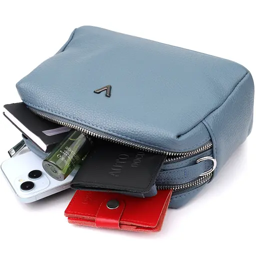 Женская сумка Vintage с двумя секциями из натуральной кожи 22.5х14х9.5 см sum0027586 - фото 8