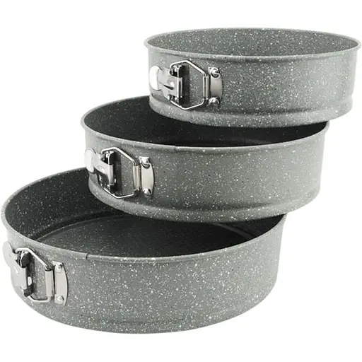 Набір круглих форм А-плюс роз'ємні мармурове покриття 22 см 24 см 26 см 3 шт. (000012786) - фото 1