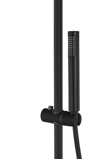 Душова система Corsan Lugo black mat з виливом CMN015MBL, Чорний матовий - фото 6