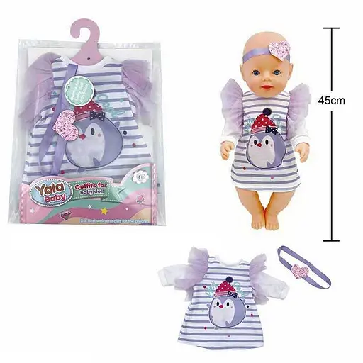 Одяг для пупса на пупса висотою 40-45см, сукня та ободок BLC242D - фото 2