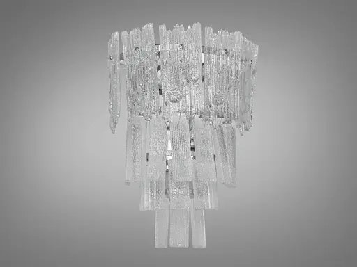 Класичне бра з кришталю під дві лампи, колір хром - фото 1