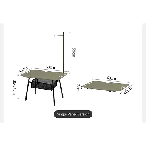 Стол складной Naturehike CNK2450JJ025 60х40 см алюминий Оливковый - фото 2