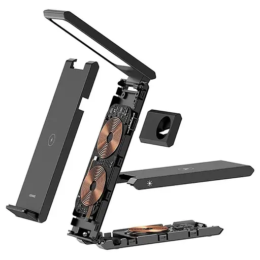 БЗП Usams US-CD181 15W 3in1 with Table Lamp Black - фото 5