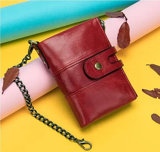 Женский кожаный кошелек Vintage 9х12х4 см acs0015302 - фото 5