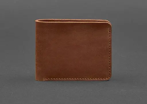 Мужской кожаный портмоне 4.1 (4 кармана) светло-коричневый Crazy Horse - фото 1