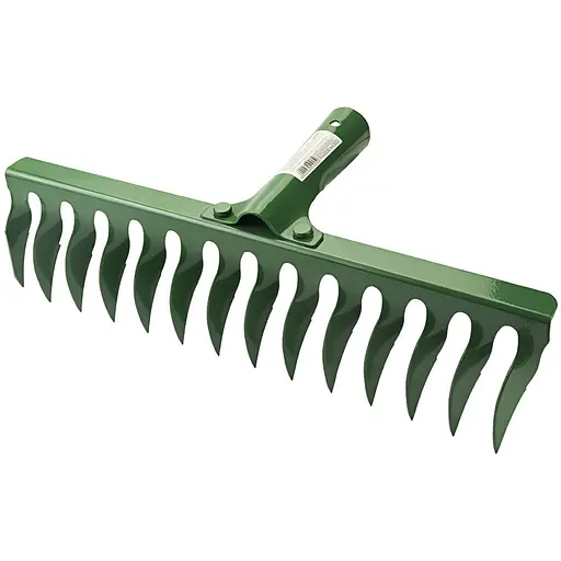 Грабли садовые крученые Grad 14 зубов 370×82мм закрепительная крепь (5051925) - фото 1