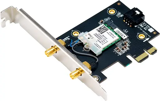 Адаптер Asus PCE-BE6500 WiFi 7 + Bluetooth 5.4 до 2882 Мбит/с 2 внешние антенны - фото 3