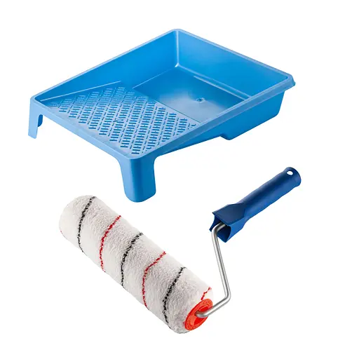 Валик "Мікрофібра" 250х48 мм з ручкою та ванночка Polax (770-221) - фото 1