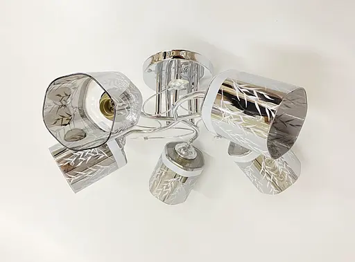 Люстра стельова на 5 плафонів 6248E/5 Хром