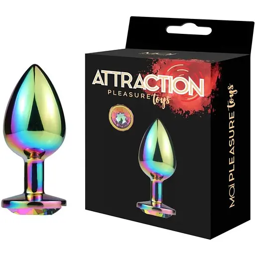 Металлическая анальная пробка Mai Attraction Toys №74 Rainbow