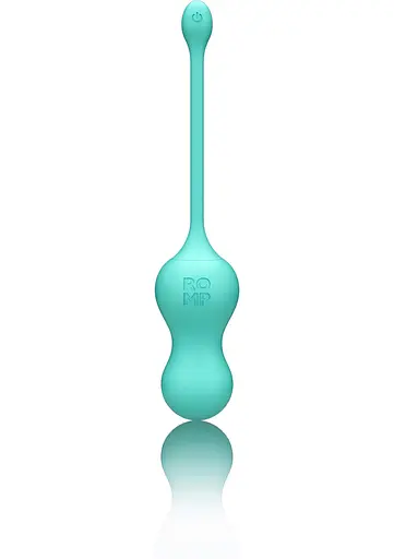 Вагінальні кульки з вібрацією Romp Cello, 18.2 см (бірюзовий) - фото 2