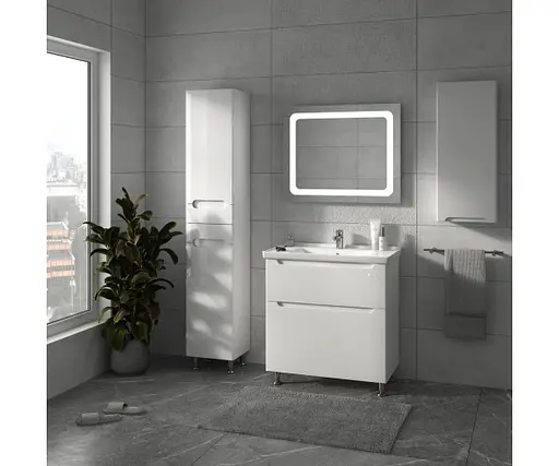 Тумба підлогова Sanwerk Ера 80 Білий з умивальником Idea (MV0000853) Білий - фото 2