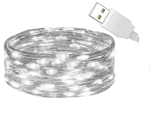 Гирлянда Sun Lamp капля росы 100 led 10 м c USB для 5 v оптом белый свет - фото 2