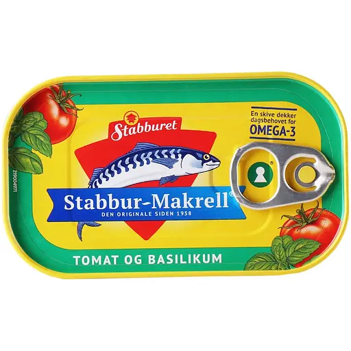 Макрель Stabburet филе с томатами и базиликом 110 г