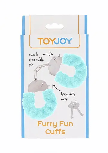 Наручники Toy Joy Furry Fun Cuffs 28 см блакитний - фото 6