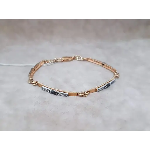 Золотой браслет Tango с фианитами. 893098 18 - фото 2