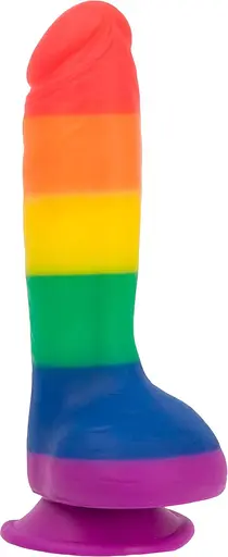 Райдужний фалоімітатор Addiction - JUSTIN - 8" - RAINBOW, 20,3 см, силікон - фото 3