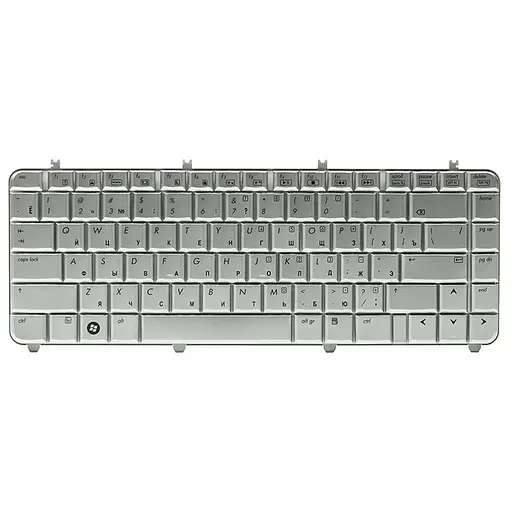 Клавiатура для ноутбука HP Pavilion DV5, DV5T, DV5-1000 сріблястий, сріблястий фрейм