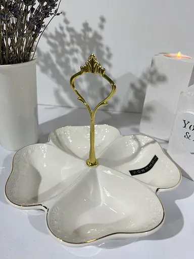 Менажниця Interos порцелянова Снігова Королева 19 см біла 1619-А - фото 2