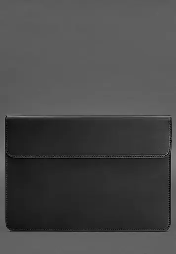 Шкіряний чохол-конверт BlankNote на магнітах для MacBook 15 дюйм Чорний Crazy Horse - фото 2