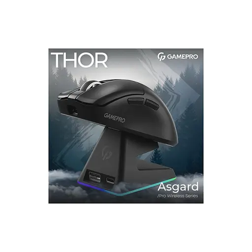 Мышка GamePro Asgard Thor Wireless/Bluetooth/USB Black (GM023B) - фото 5