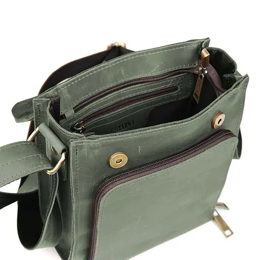 Мужская кожаная сумка через плечо TARWA 26х22х6 см sum0028375 - фото 2