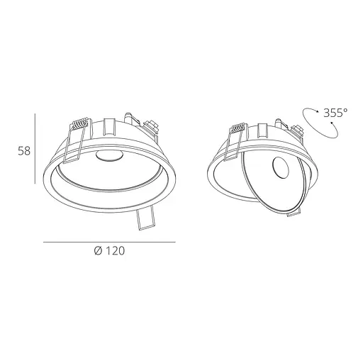 Точечный светильник RSL74230 7W BK+WH 3000K - фото 2