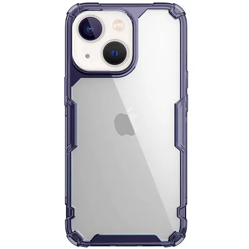 Чохол TPU Nillkin Nature Pro Series для Apple iPhone 13/14, 6.1 Темно-фіолетовий прозорий