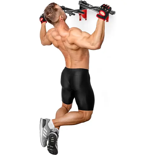 Турнік універсальний на стіну та стелю Hop-Sport HS-1006K з рукавичками - фото 7