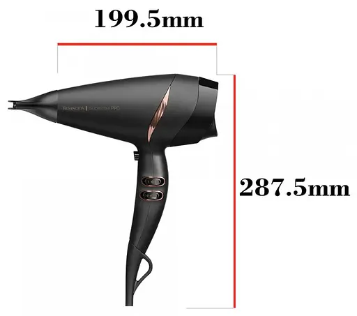 Фен Remington Supercare PRO 2200 AC motor, 2200Вт, 3 режими, дифузор, іоніз-я, хол. обдув, чорний - фото 10