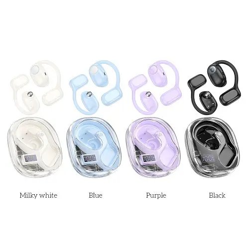 Навушники бездротові Hoco EA3 Talent open true wireless BT5.3/10hours фіолетові - фото 5