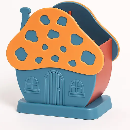 Подставка для сушки и хранения столовых приборов в виде домика, Yu Xin Голубой 87645 - фото 2