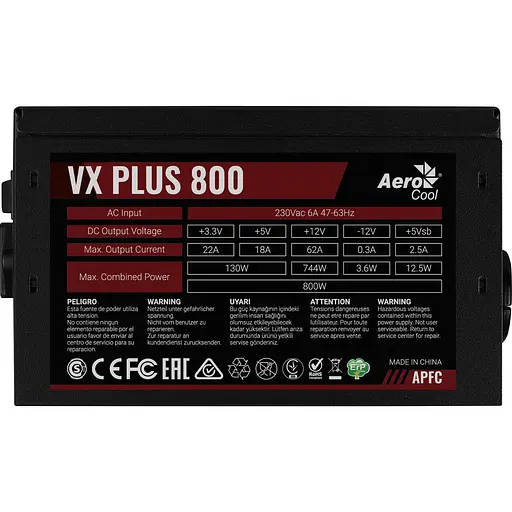 Блок живлення AeroCool VX Plus Stealth 800W (ACPN-VS80AEY.12) - фото 3