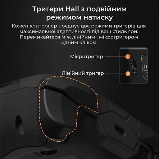 Беспроводной геймпад Ajazz GP100S RGB с зарядной станцией черный (GP100S-B) - фото 13