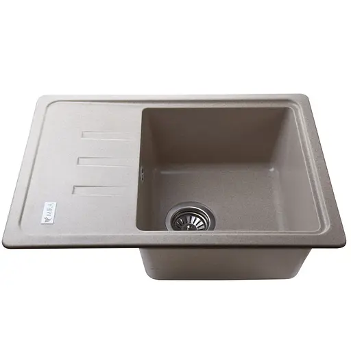 Гранитная мойка Mira MONTI бежевый для кухни устойчива к царапинам и чистящим средствам 620х435 мм - фото 3