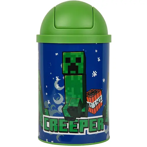 Настільний контейнер для сміття Yes Minecraft Creepe металевий, 10х18 см (708569)